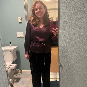 Purple Satin Blouse